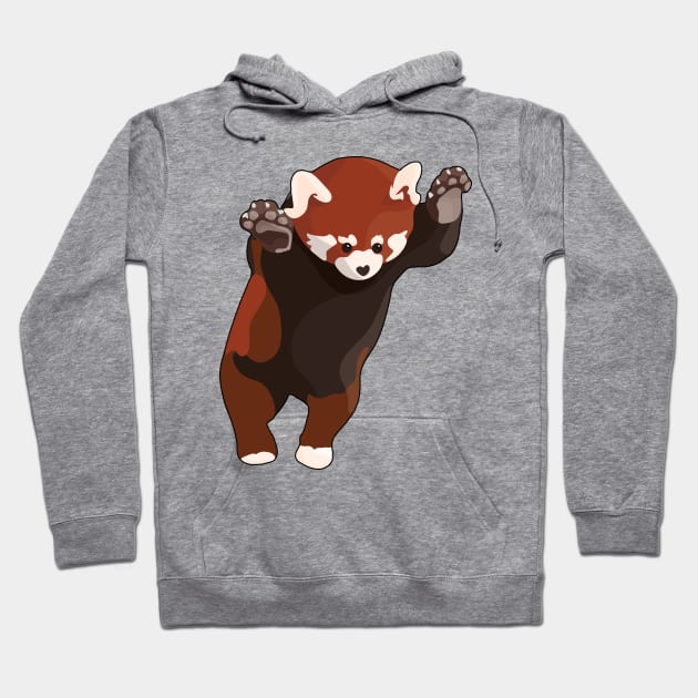 Red Panda Bear Excited. Hoodie by ThinkingSimple